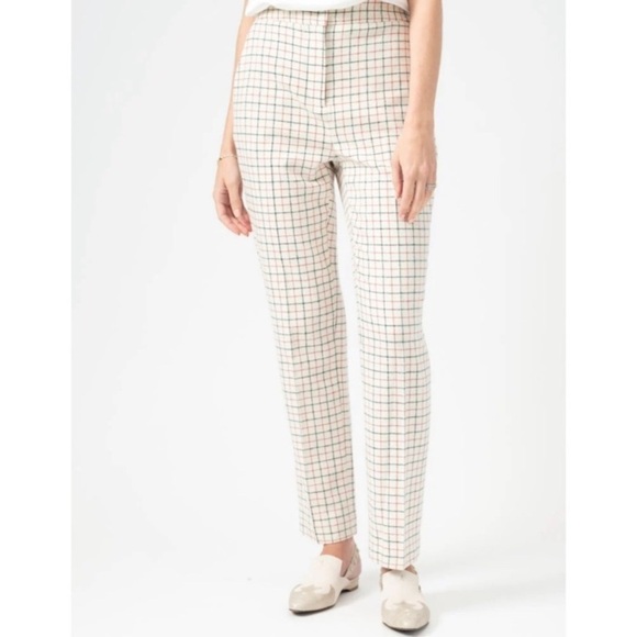 NWOT Rag & Bone Poppy Ivory Check High Waisted Wool Trouser Pants - Picture 5 of 15